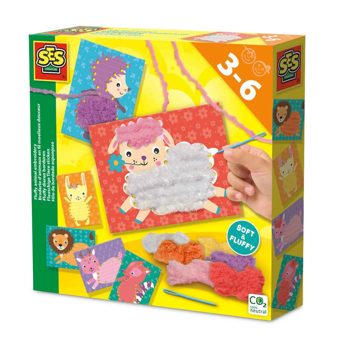 Brinquedo "Bordar animais fofinhos", SES multicolor, SES