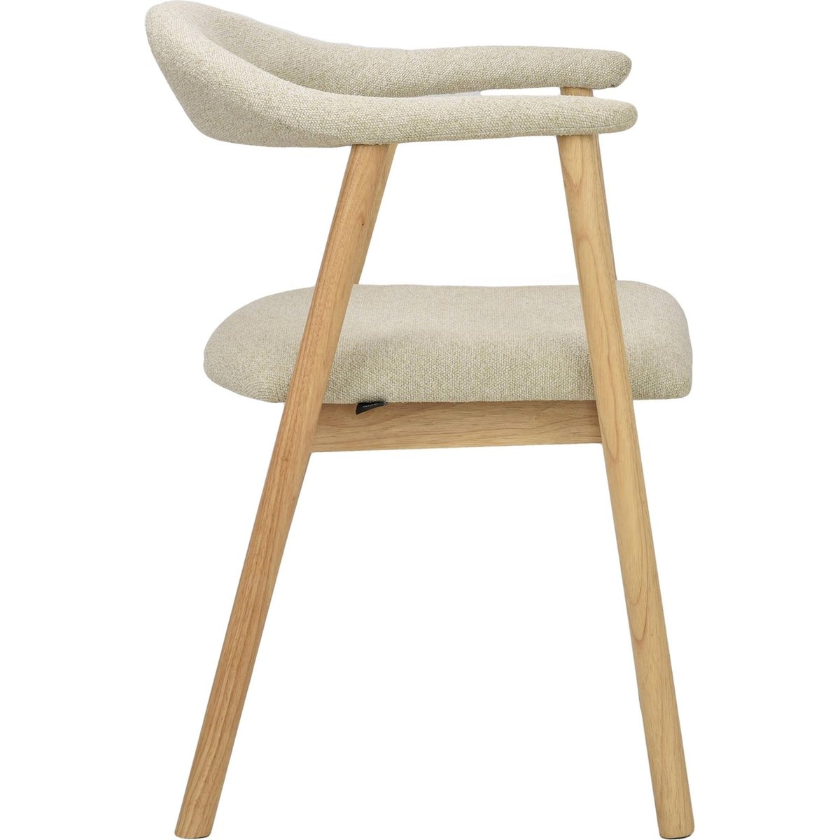 Chaise de salle à manger bois et bouclette gris taupe chiné storm, RECOLLECTION