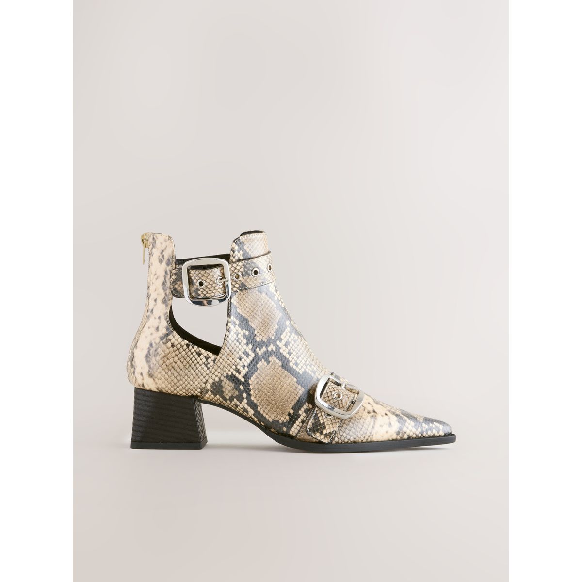 Bottines à boucle et découpe forever comfort® imprimé serpent, NEXT