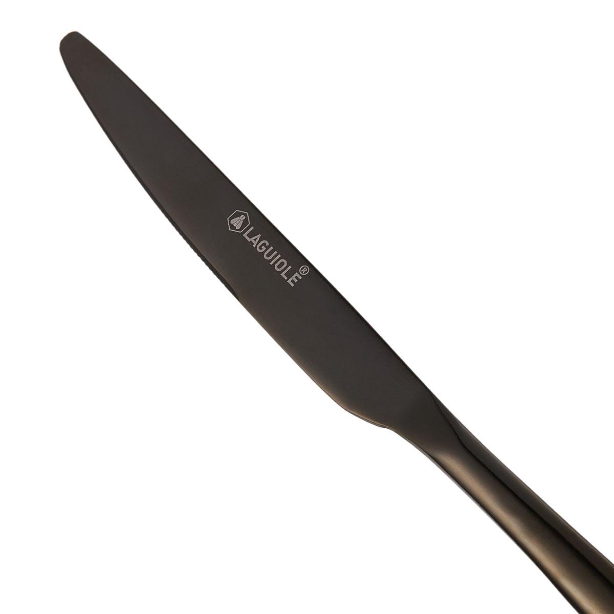 Ménagère 24 pièces - "Cléa noir" argent, LAGUIOLE CUISSON