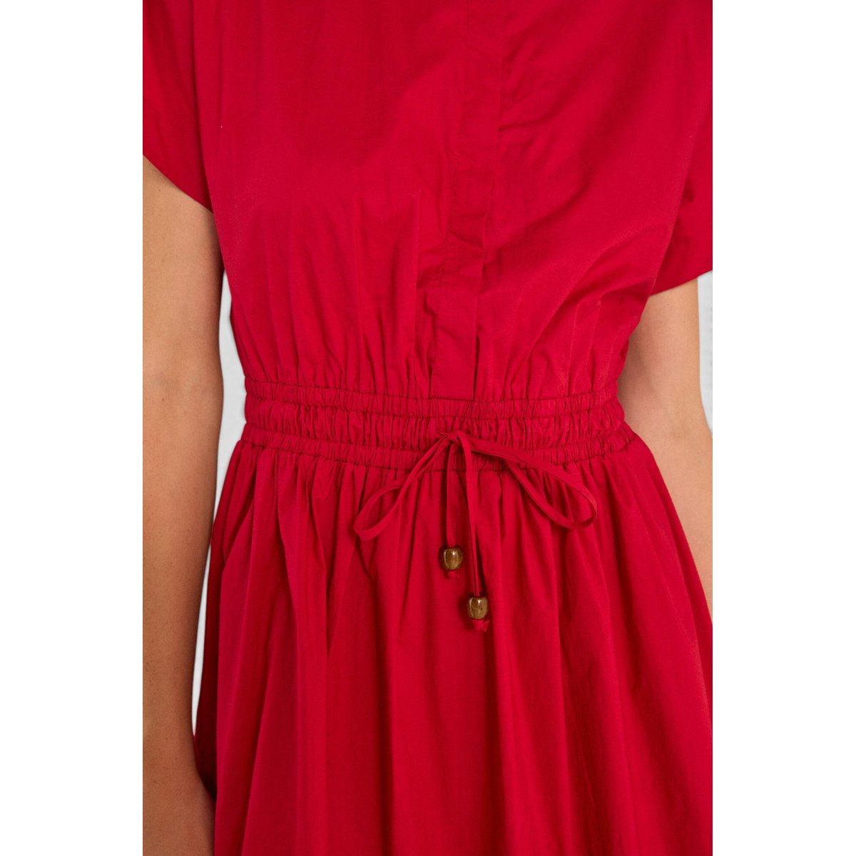 Robe trapèze sans manches en coton PURE rouge, Maison 123