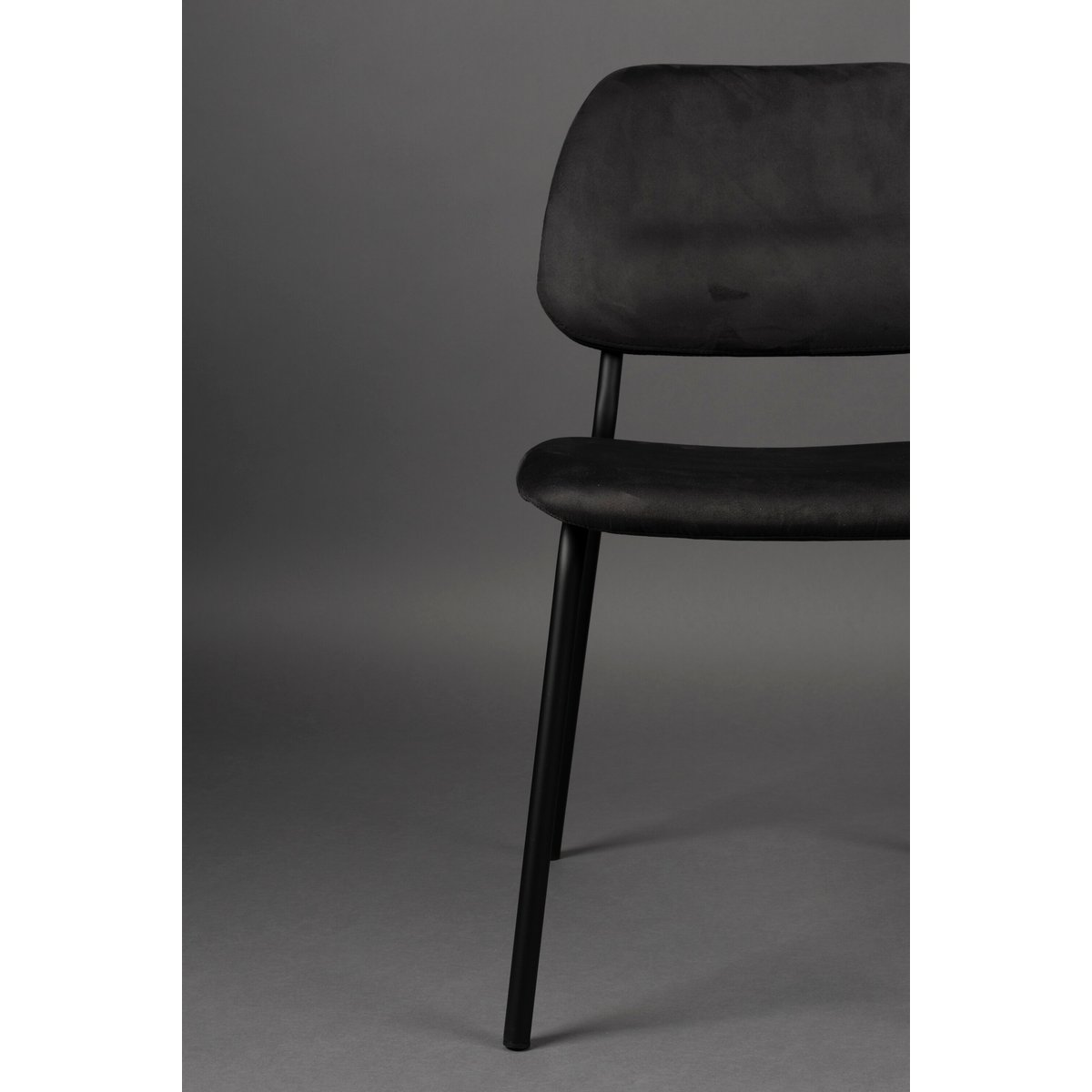 Chaise en tissu DARBY noir, DUTCHBONE