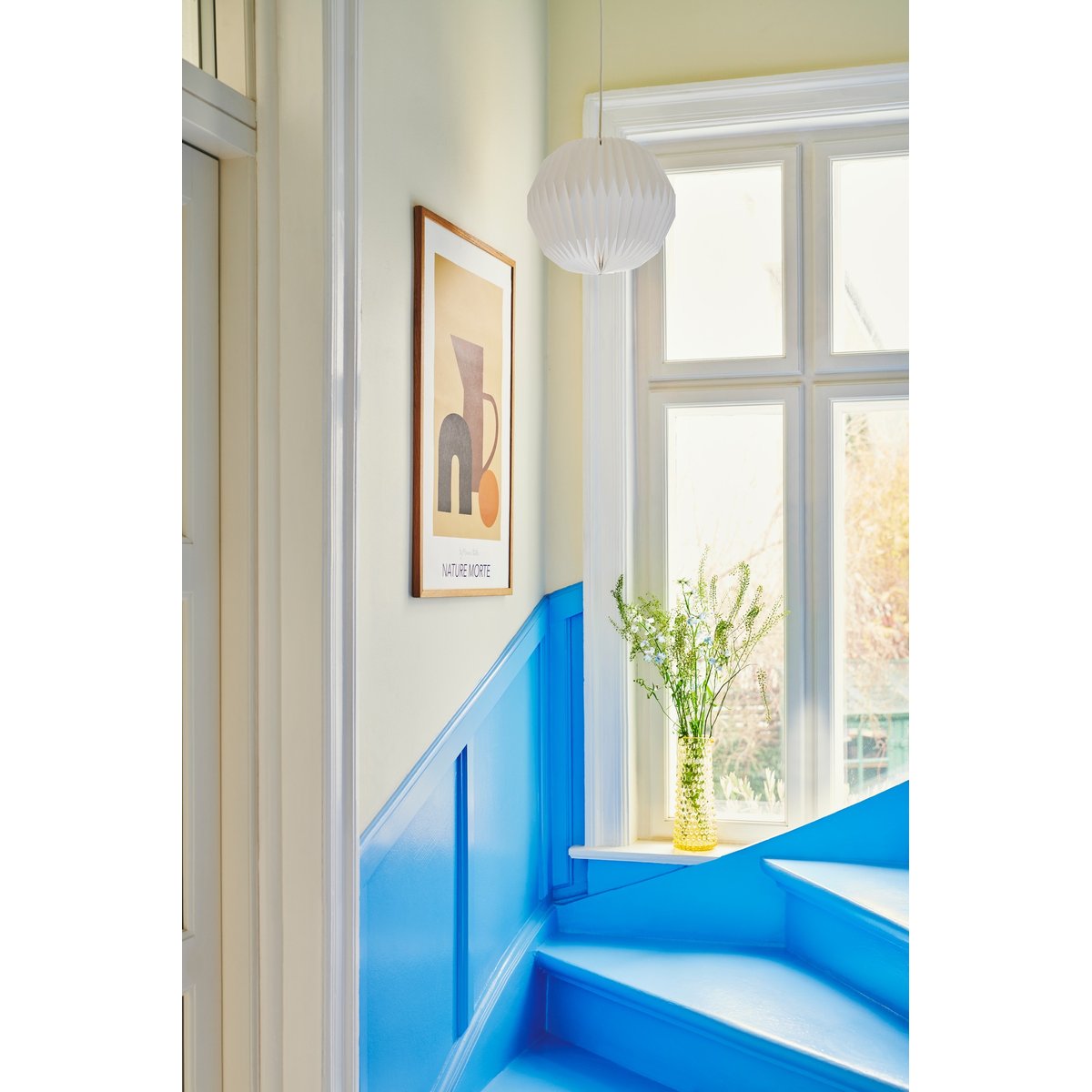 Abat-jour rond et élégant blanc en papier, BELLOY blanc, NORDLUX