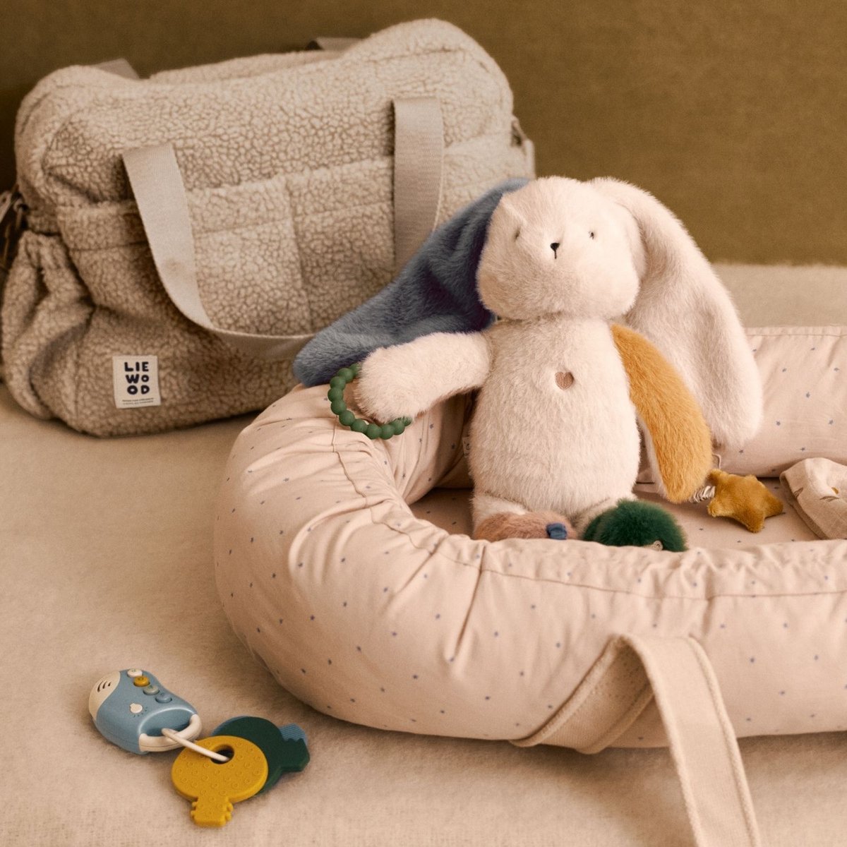 Peluche d'activités Angelina blanc, jaune, vert, LIEWOOD
