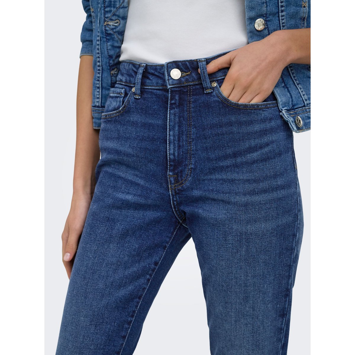 Jean Coupe Droite dark blue denim, ONLY