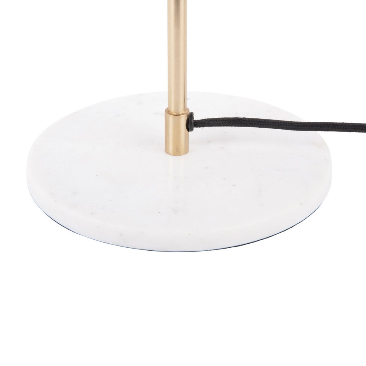 Lampe à poser en métal et marbre- WAVED DOME jaune moutarde, LEITMOTIV