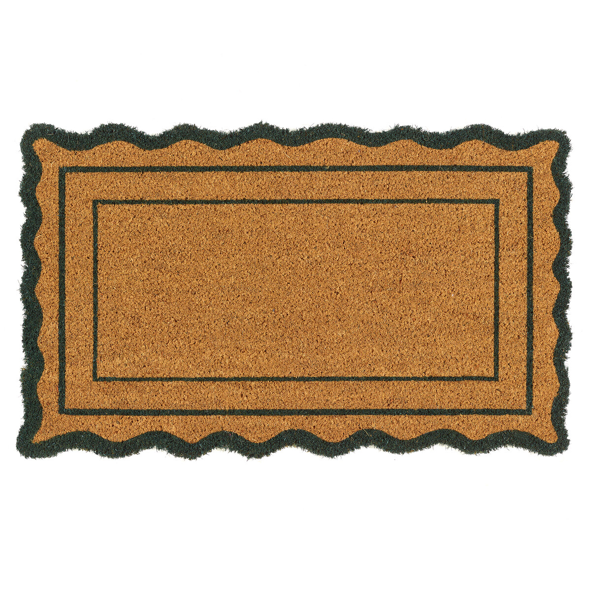 Green Scallop Border Doormat green/natural, MY MAT
