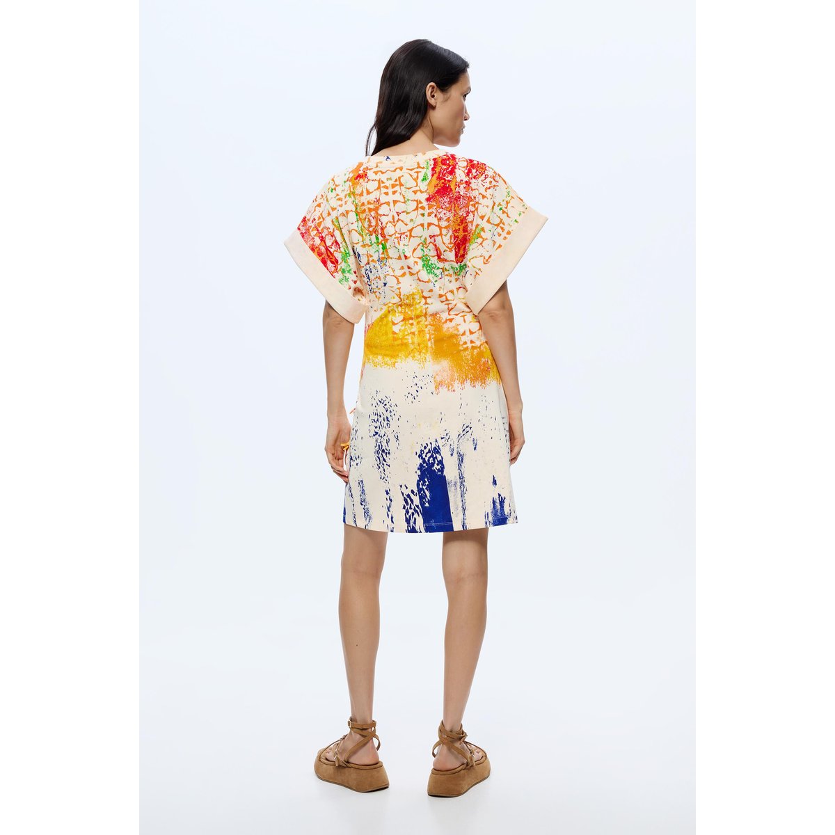 Robe en maille imprimée M. C. Lacroix beige, DESIGUAL