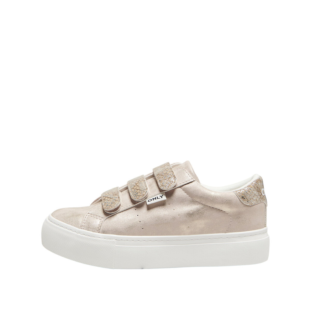 Baskets basses à scratchs Donna rose doré, ONLY SHOES 