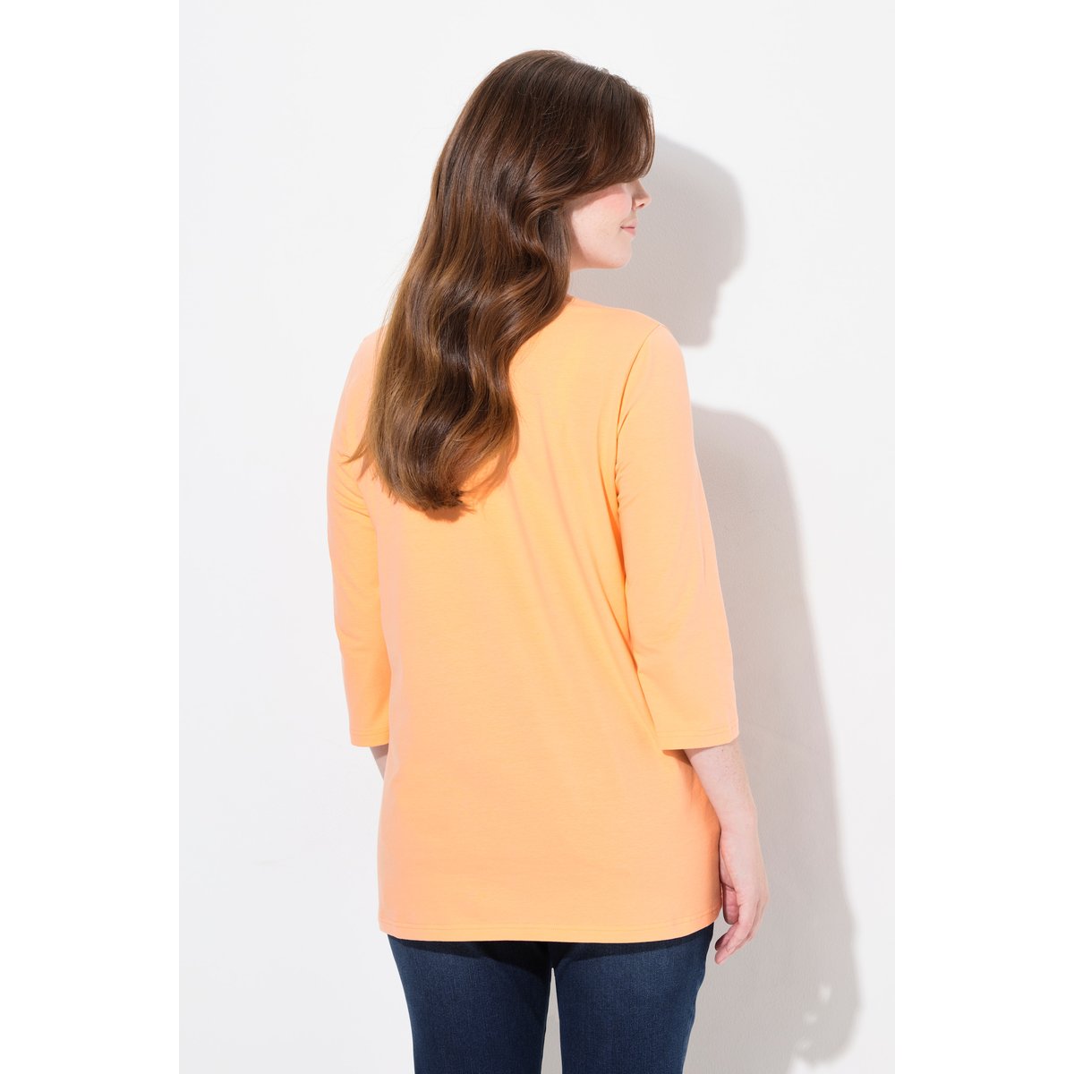 T-shirt imprimé nature abricot, ULLA POPKEN