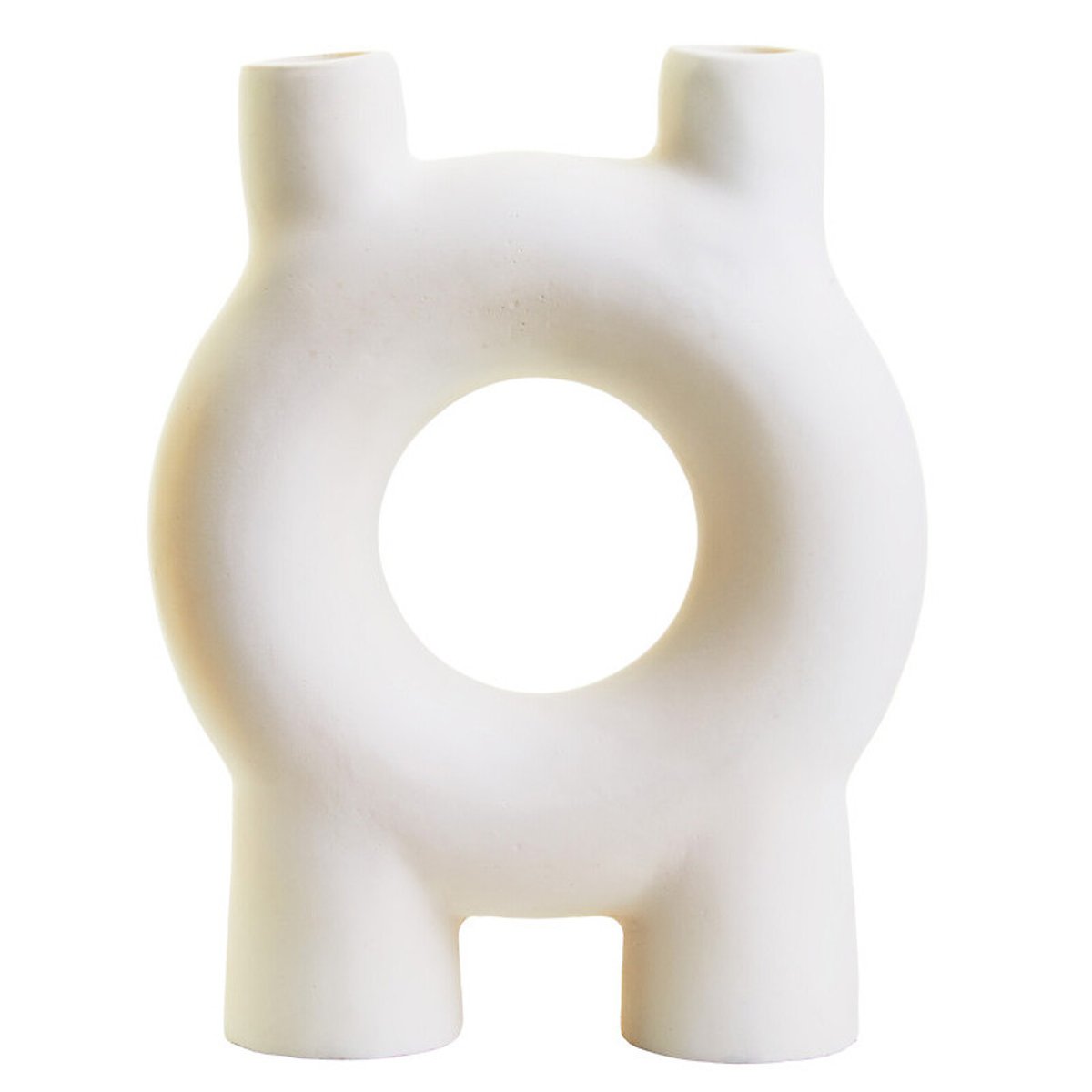 Small Abstract Candle Holder in Cream cream, FIFTY FIVE SOUTH