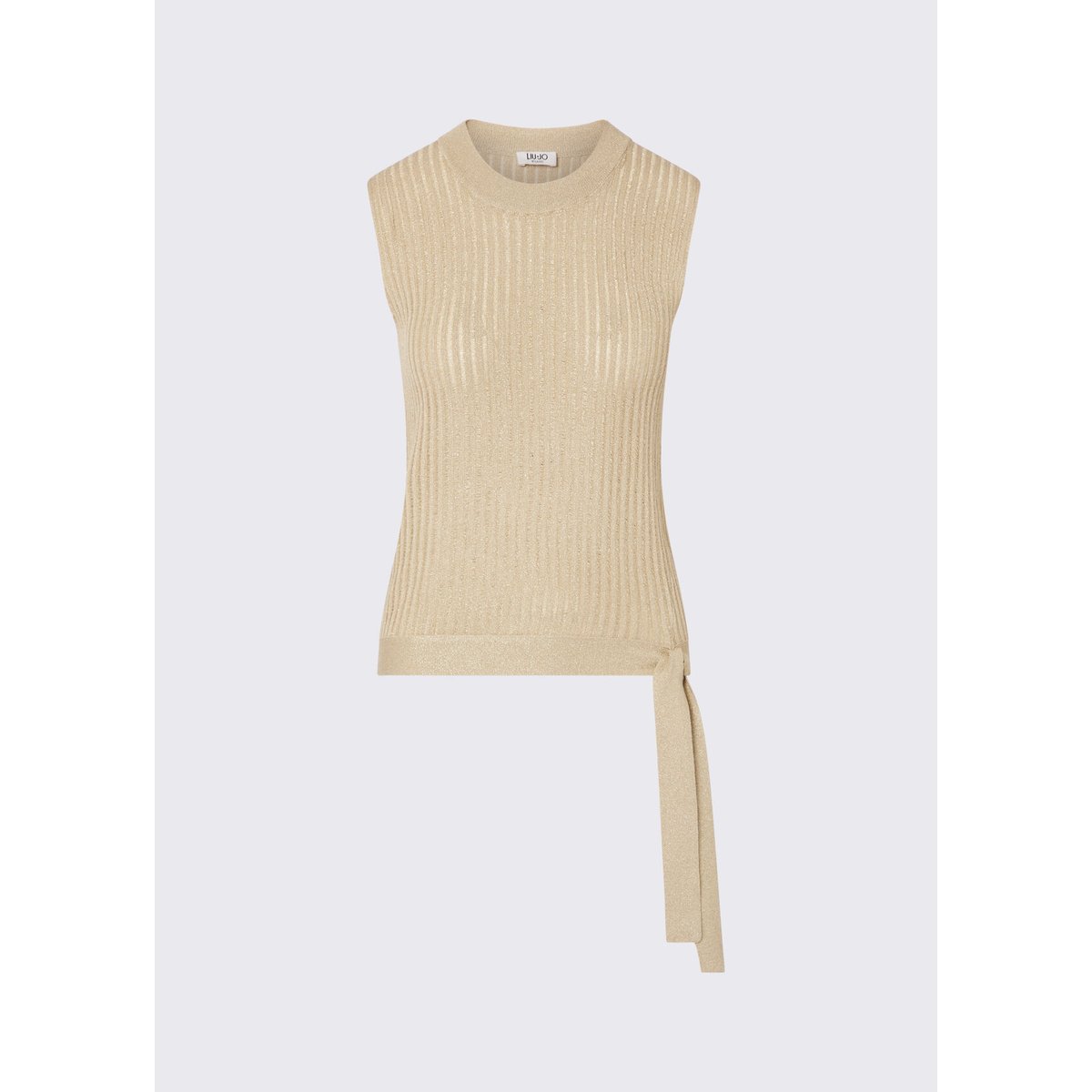 Haut en maille avec nœud beige, LIU JO