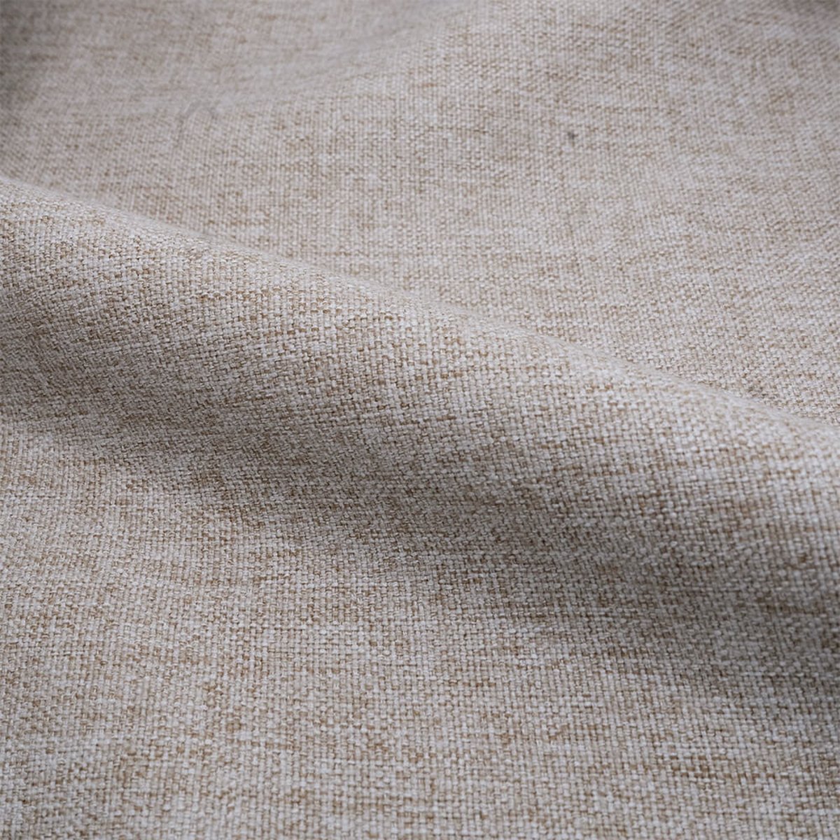 Lot de 2 chaises en tissu et pieds en métal - CHIARA beige, pieds bois clair, MAISON PAVANE