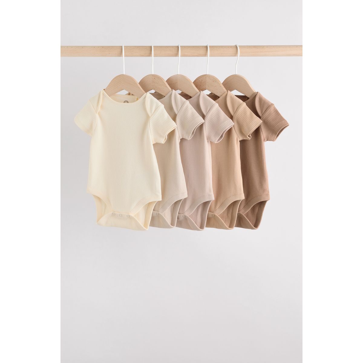 Body à manches courtes bébé, lot de 5 crème, NEXT