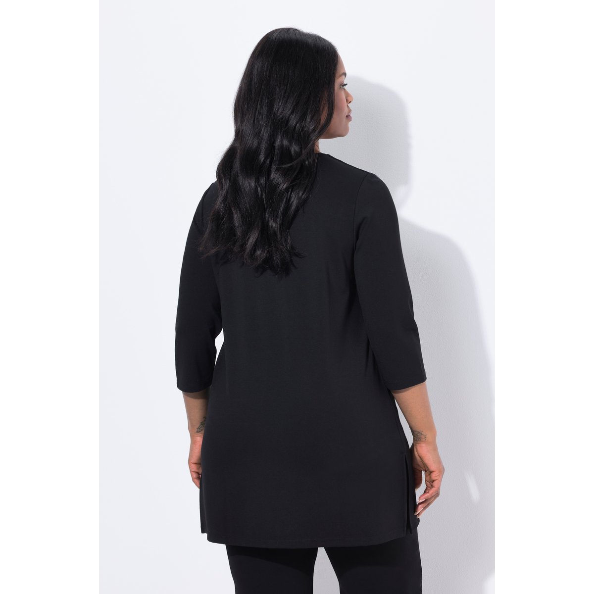 Sweat-shirt avec strass fantaisie noir, ULLA POPKEN