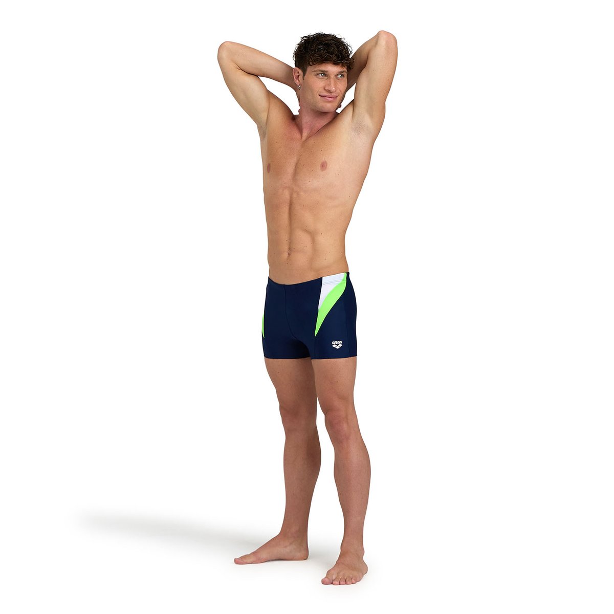 Short de bain Feel Panel navy-soft green-white, ARENA