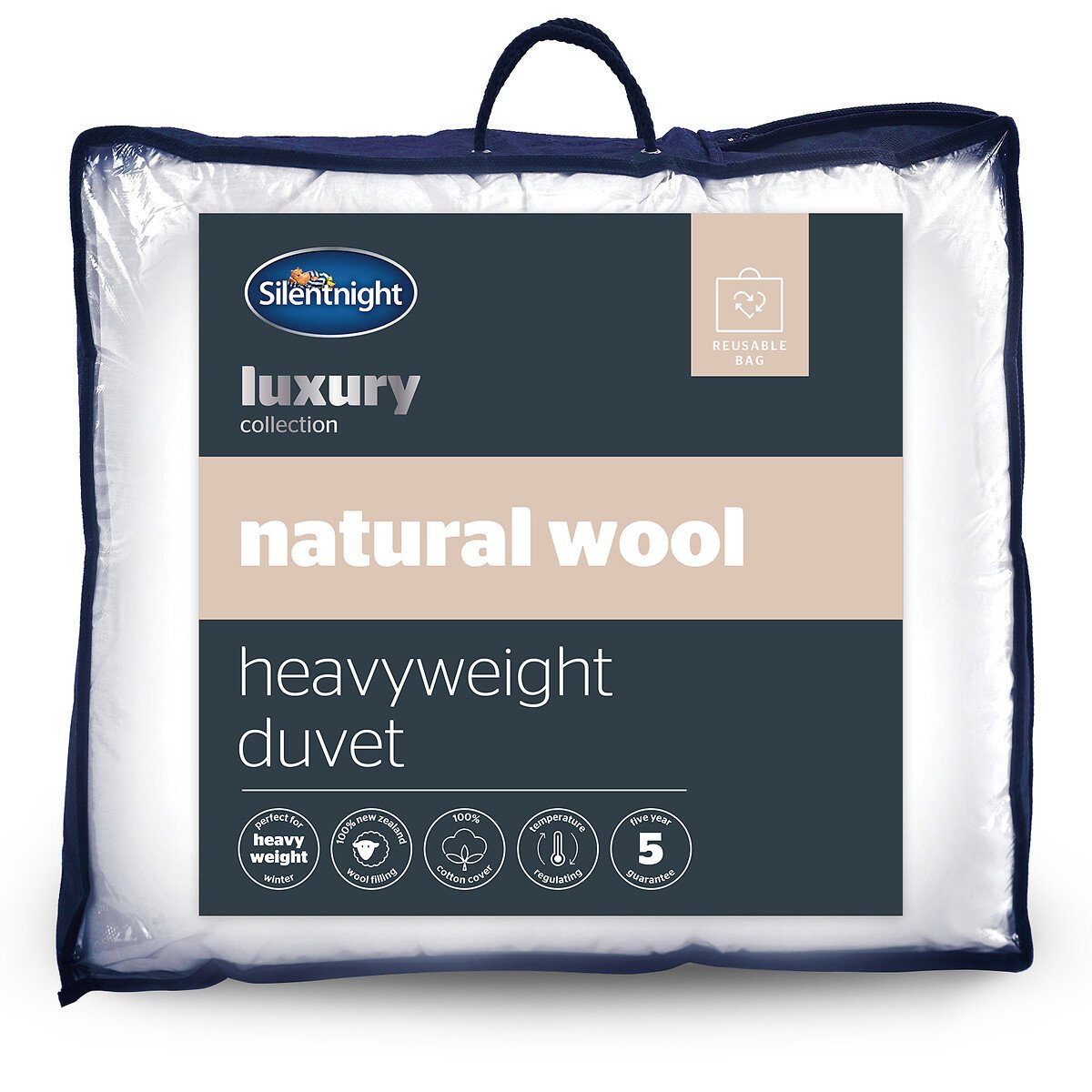 Natural Wool Heavyweight All Season Duvet white, SILENTNIGHT