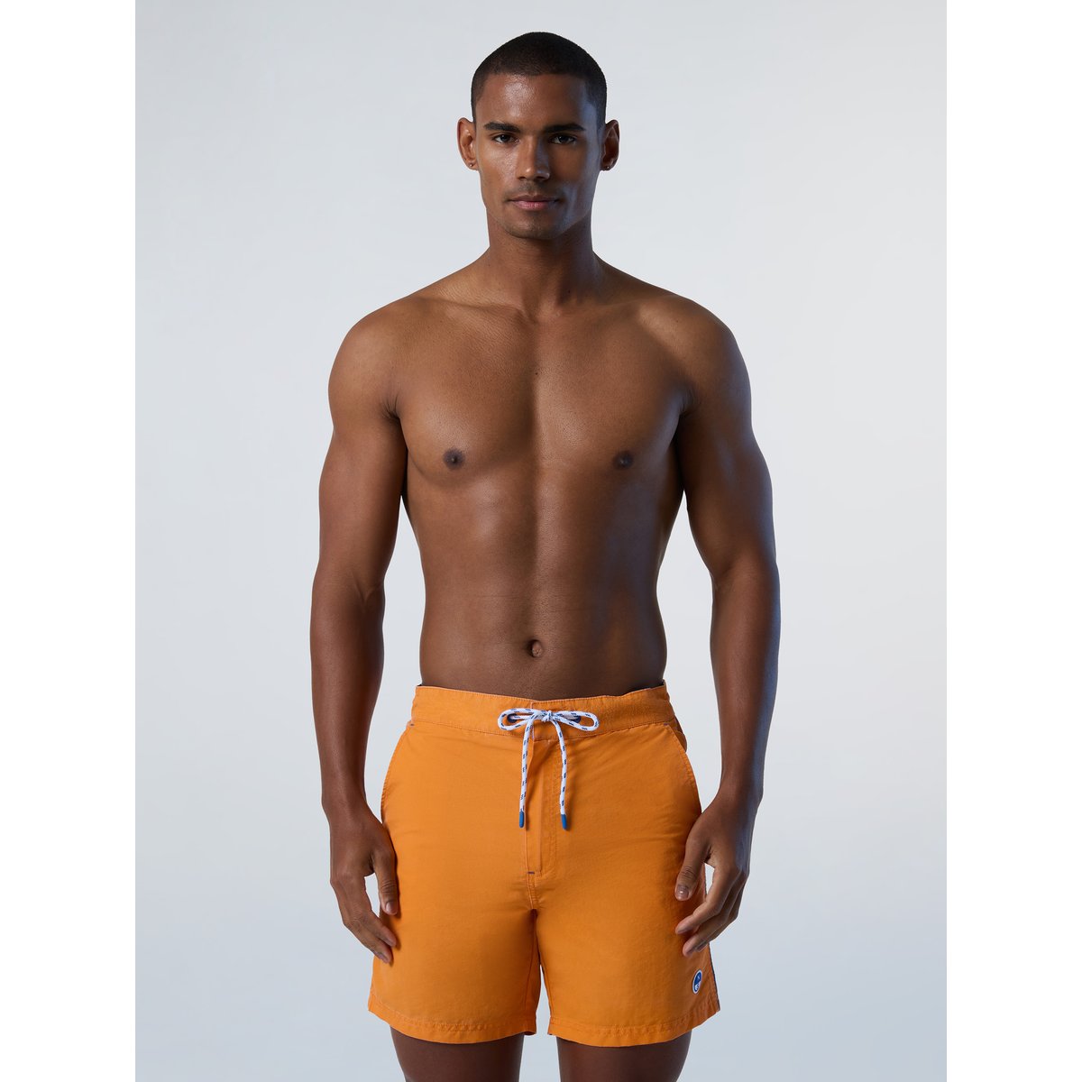 Short de bain en nylon à effet délavé orange, NORTH SAILS