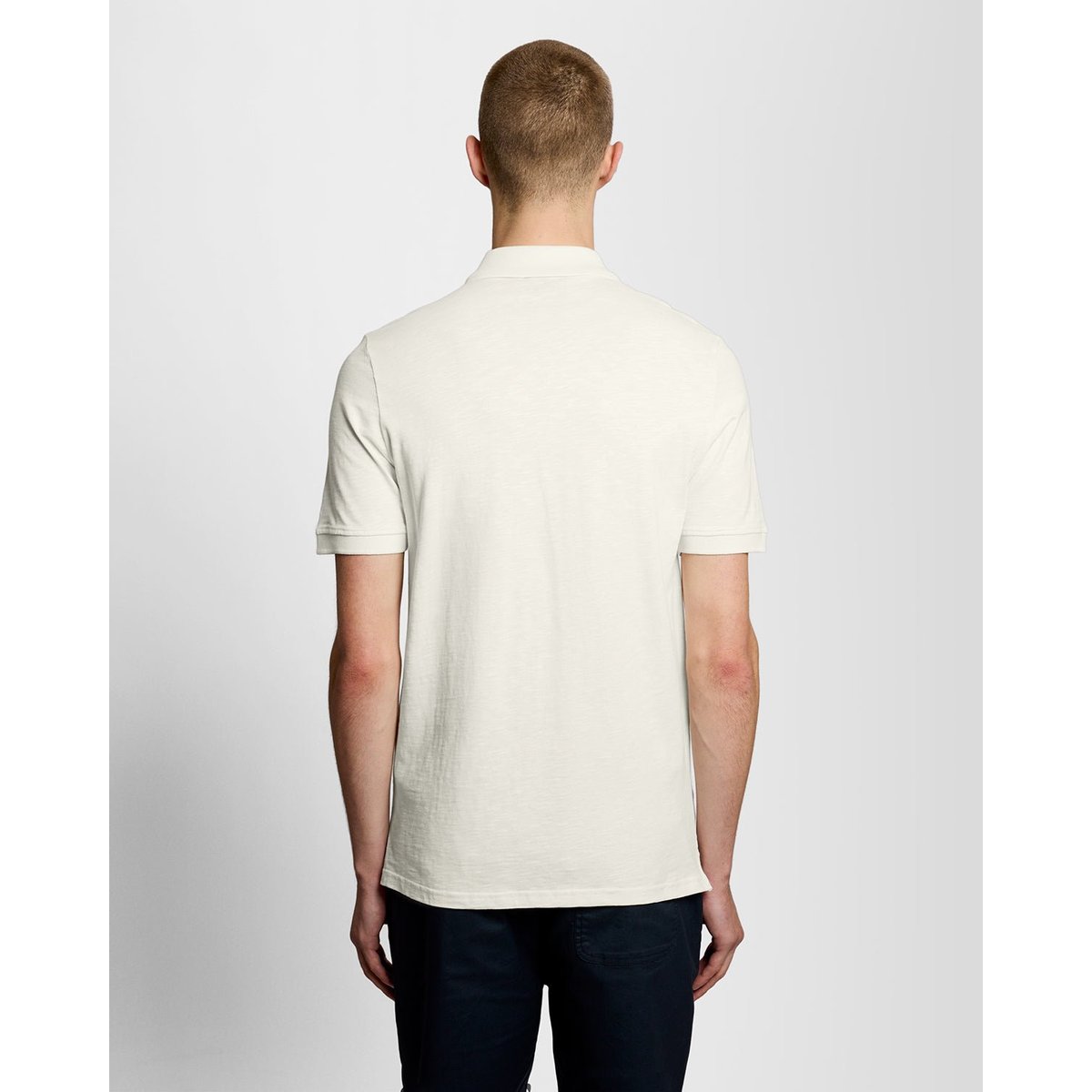 Polo en coton fin slub beige glace, LYLE & SCOTT