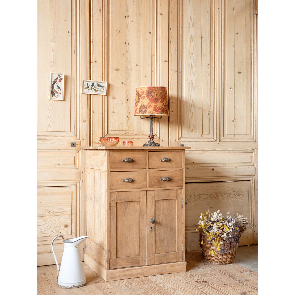 Meuble de métier en bois Fernand N°404 - Bon état bois clair, DEBONGOUT