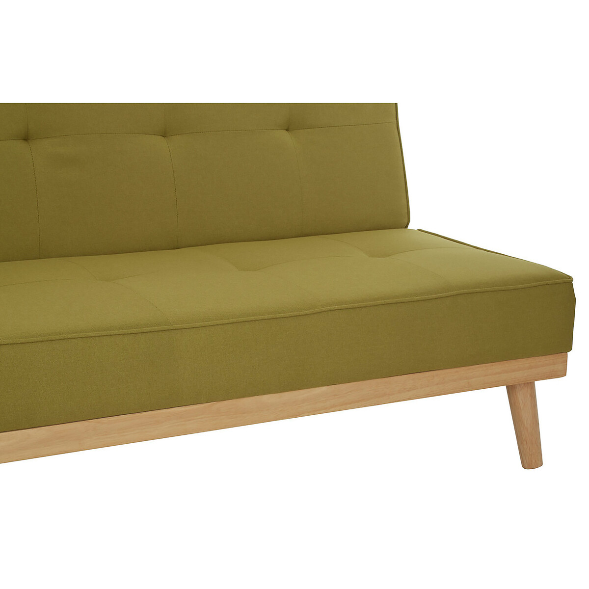 Lori Buttoned Linen 3 Seater Sofa Bed green, ÉDITÉ