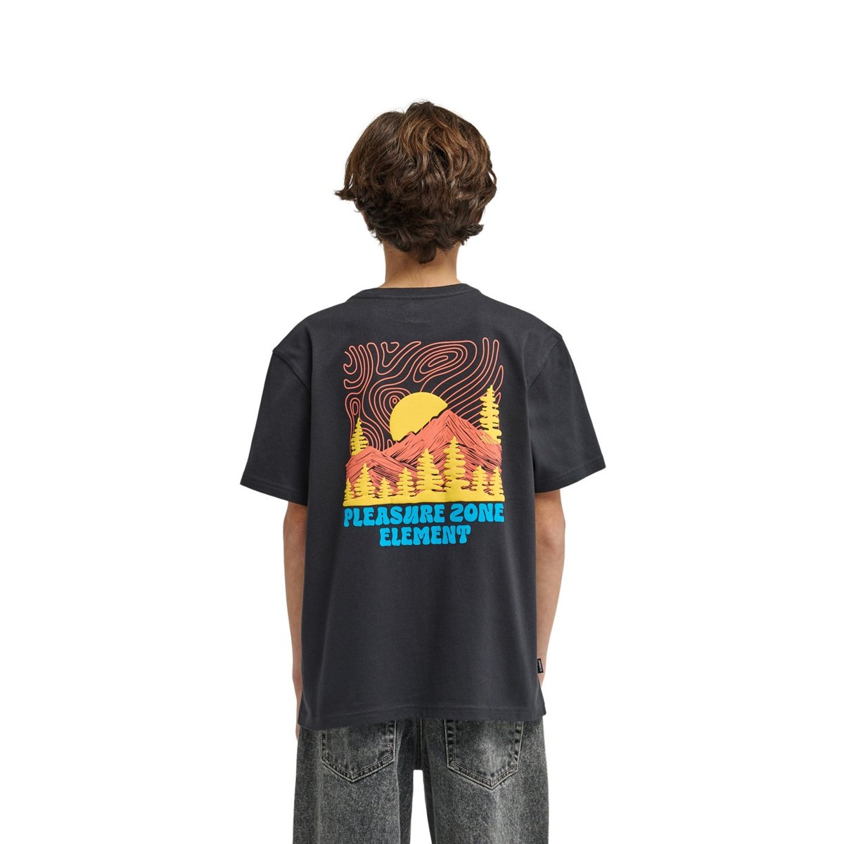 T-Shirt manches courtes PLEASURE noir off black, ELEMENT