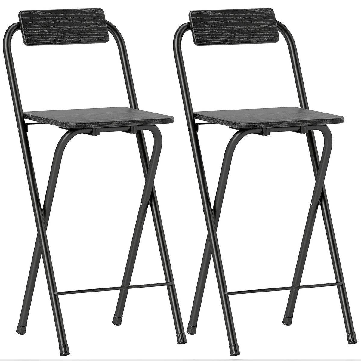 Tabouret de bar Acier Noir noir, HOMCOM