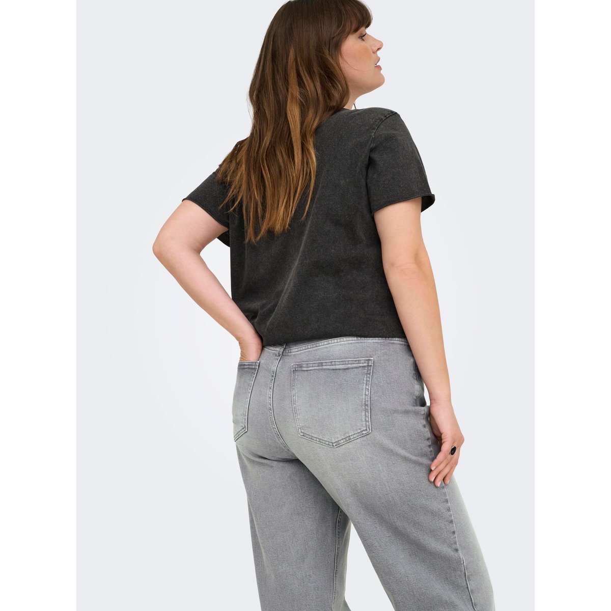 Jean À Jambe Large grey denim, ONLY CARMAKOMA