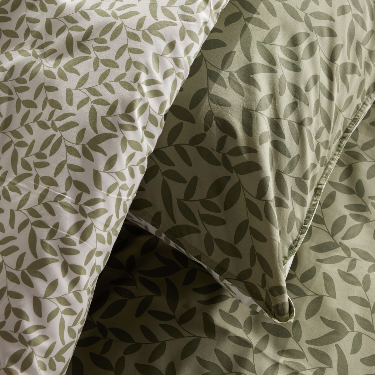 Parure de lit imprimé Floral coton SUNSHINE LOIS vert, TODAY