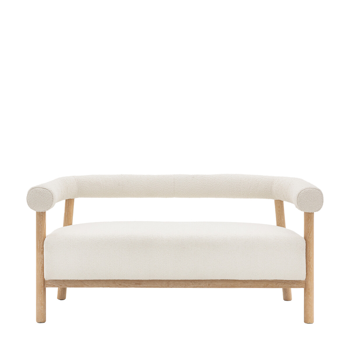Aretha Mid-Century Boucle 2-Seater Accent Sofa cream, SO'HOME