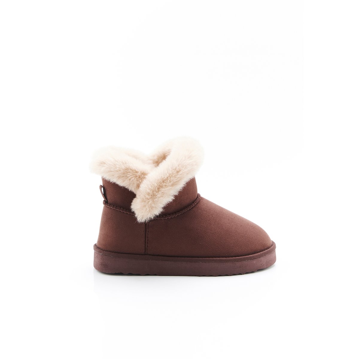 Chaussons Thermolactyl imitation fourrure marron foncé, DAMART