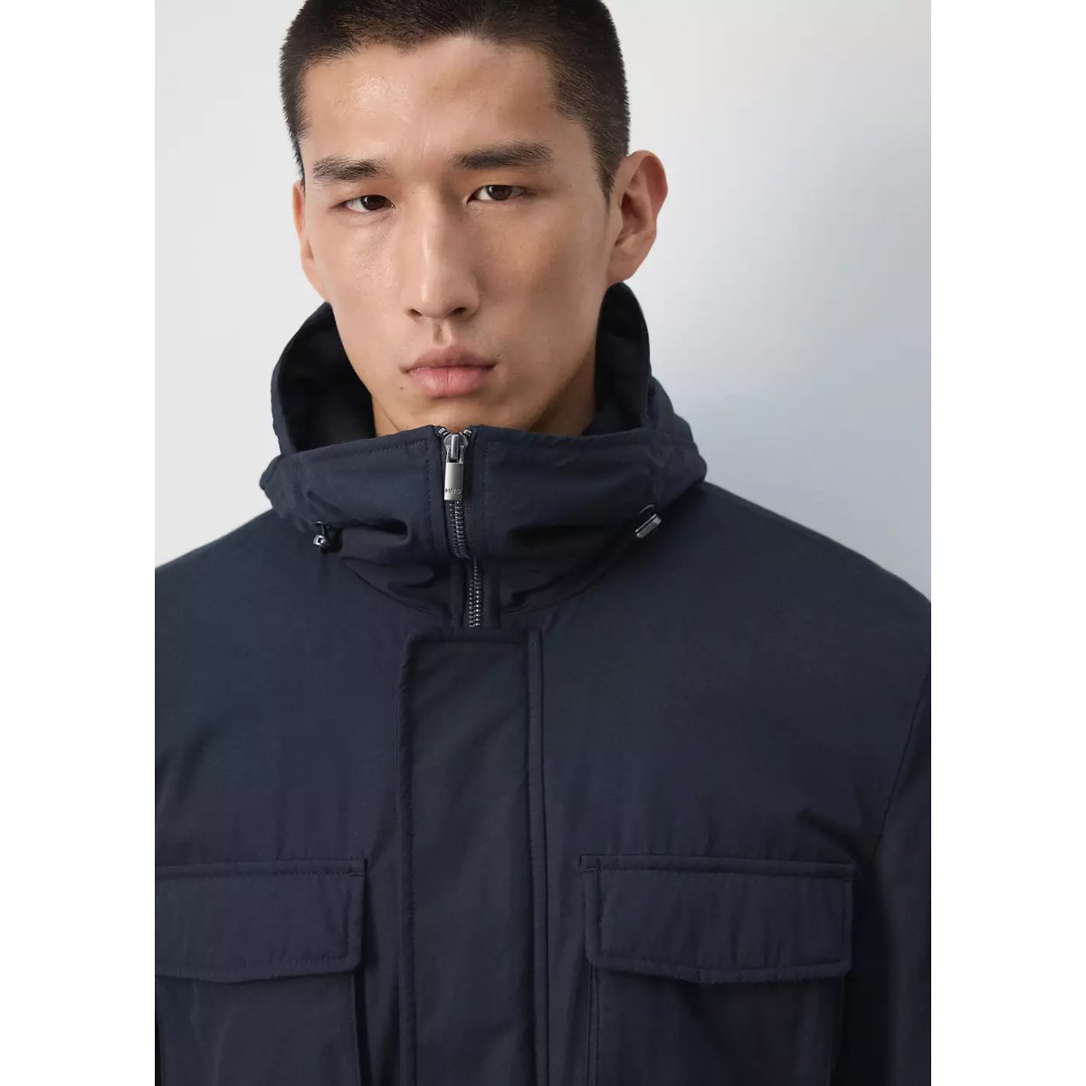 Parka matelassée résistante à l’eau bleu nuit, MANGO MAN