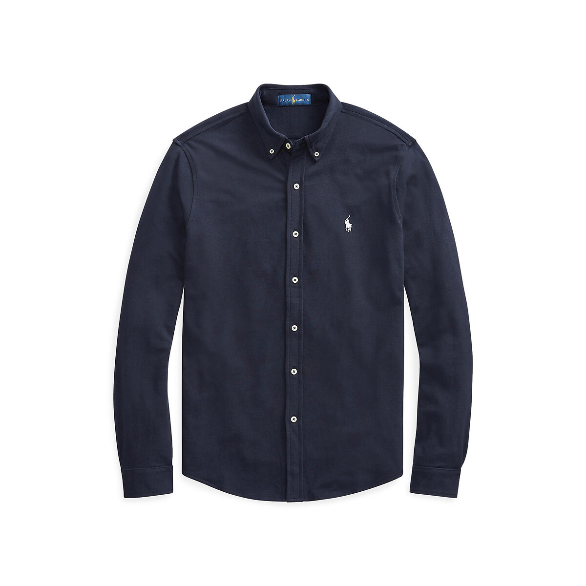 Chemise ultra-légère en coton piqué bleu marine, POLO RALPH LAUREN