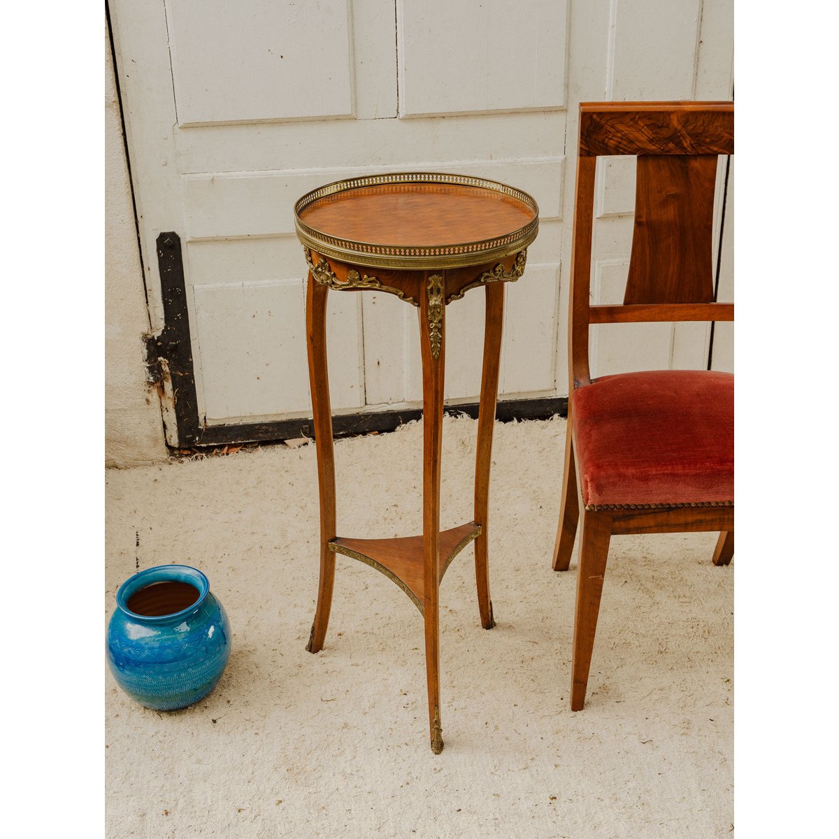 Sellette en bois Francine N°1655 - Bon état bois foncé, DEBONGOUT