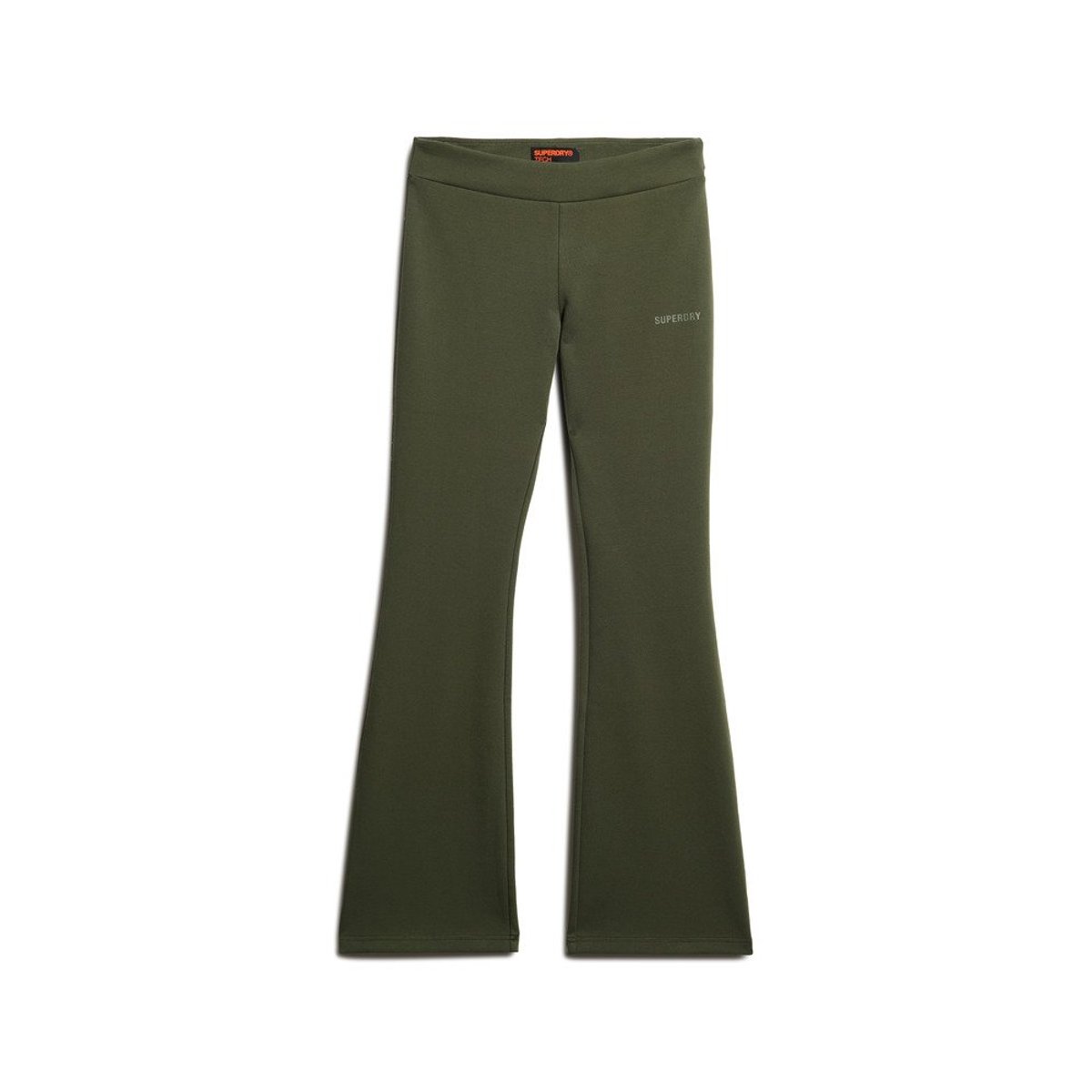 Pantalon de survêtement évasé à taille basse Sport Tech kaki militaire, SUPERDRY