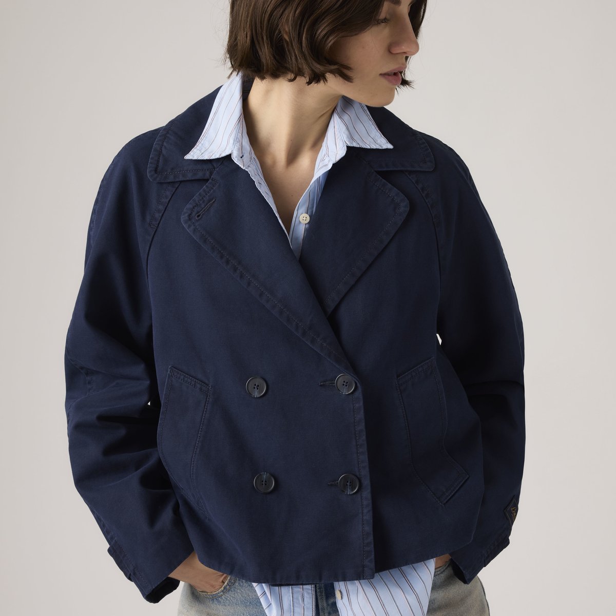 Veste Swing Trench Crop Bree bleu - nightwatch blue, LEVI'S