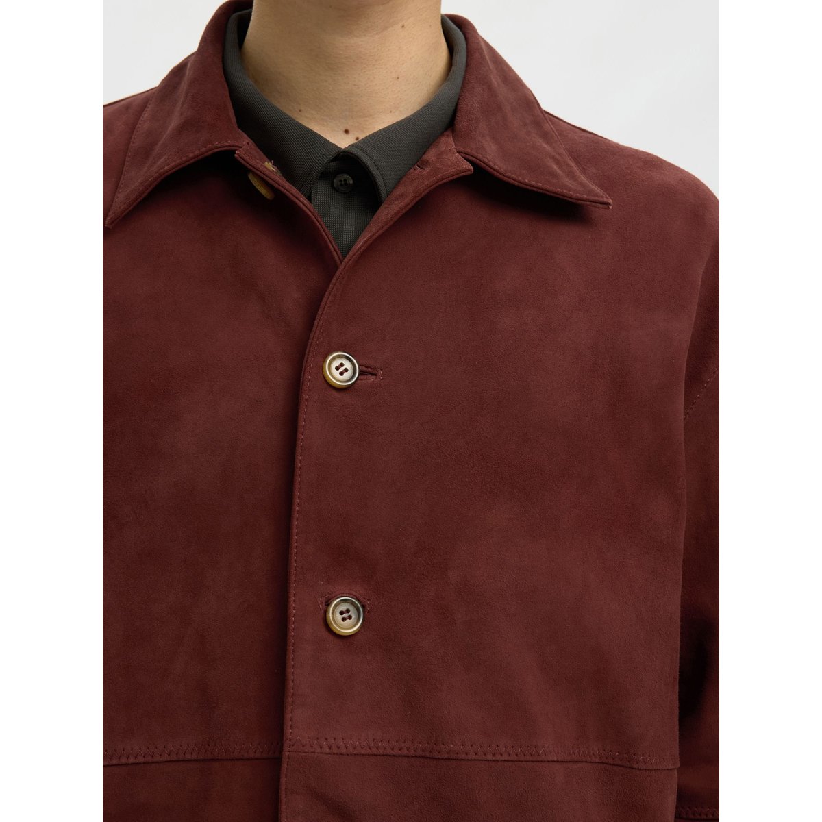 Surchemise rouge - cherry mahogany1, SELECTED