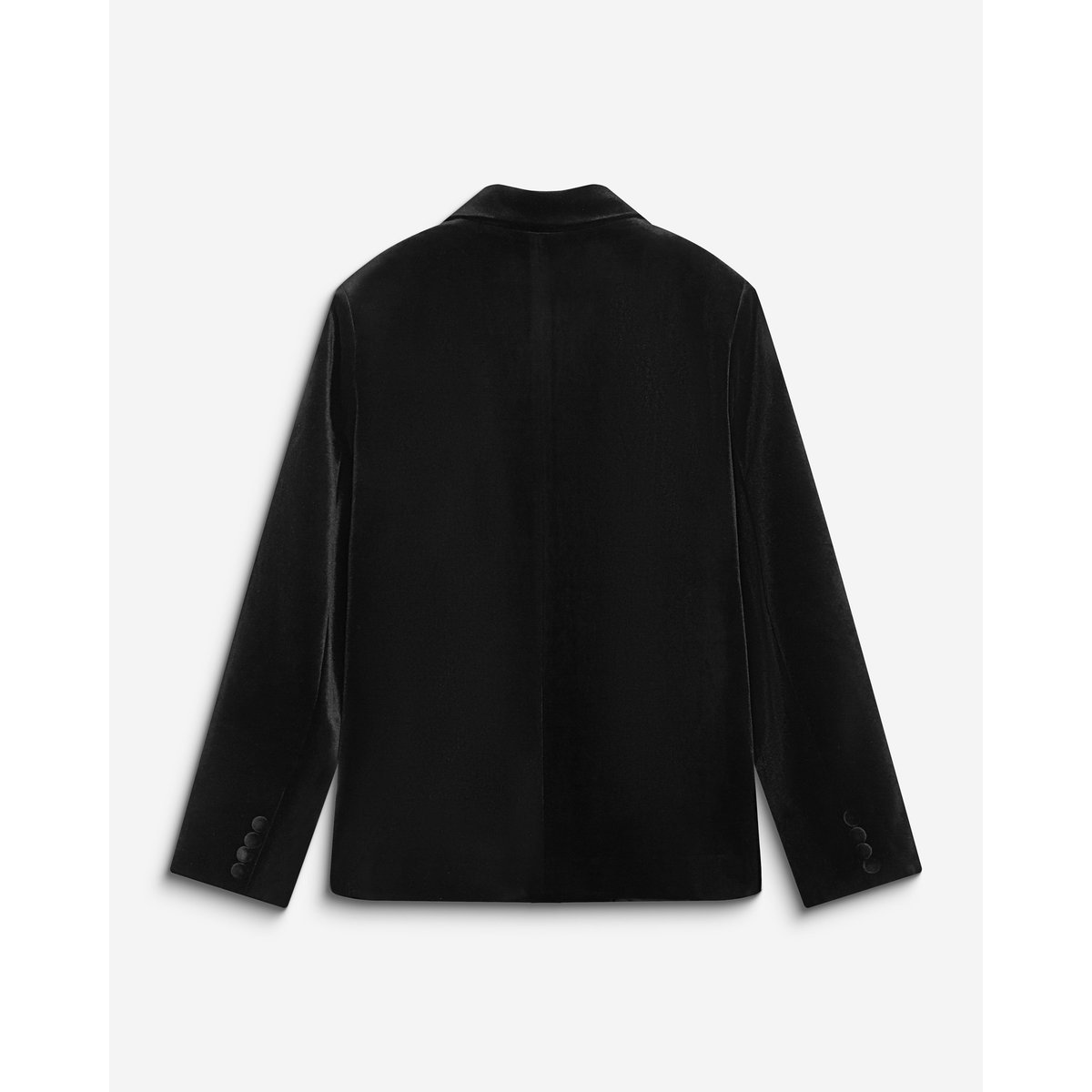 Blazer large en velours à double boutonnage noir Bradley noir, GRACE & MILA