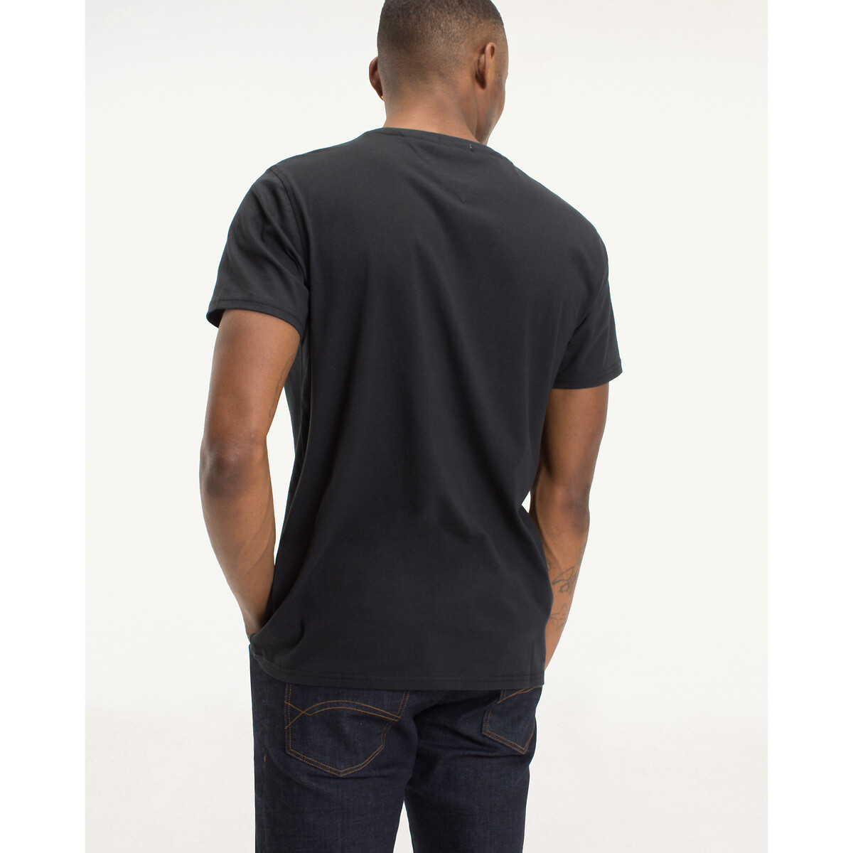 T-shirt Original jersey col rond noir, TOMMY JEANS