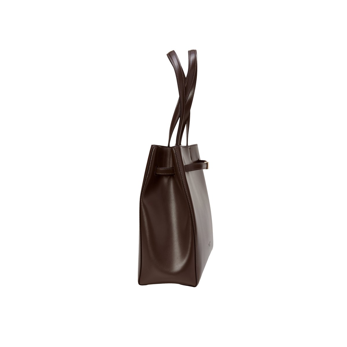 Shopper en cuir de vache noble marron foncé, MARC O'POLO