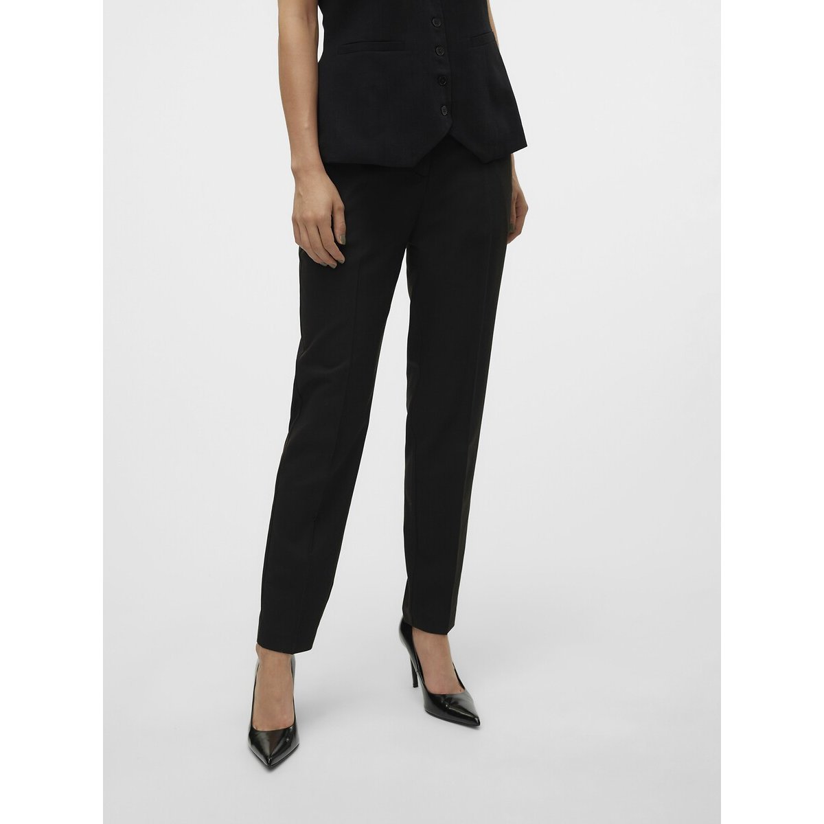 Tapered Tailored Trousers black, VERO MODA
