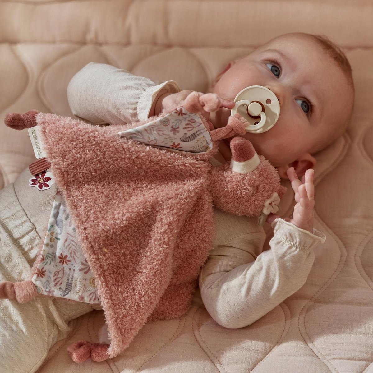 Doudou attache sucette rose, LITTLE DUTCH
