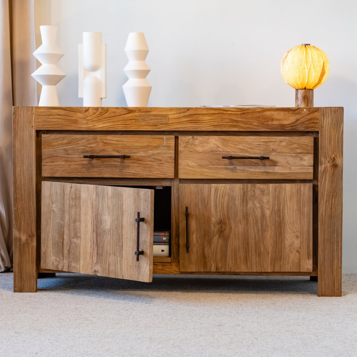 Buffet en teck recyclé HECTOR naturel, HYDILE