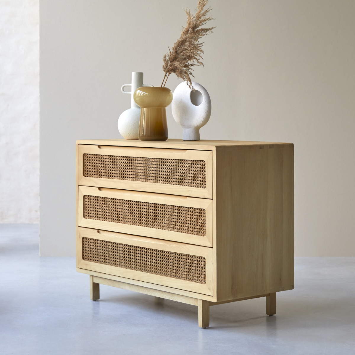 Commode en Orme massif, LUIS naturel, TIKAMOON