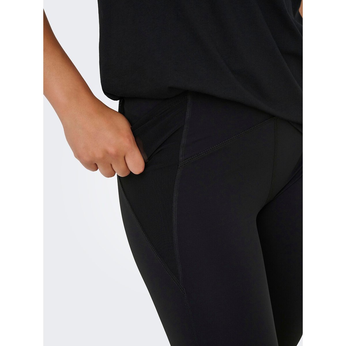 Sportlegging met hoge taille zwart, ONLY PLAY