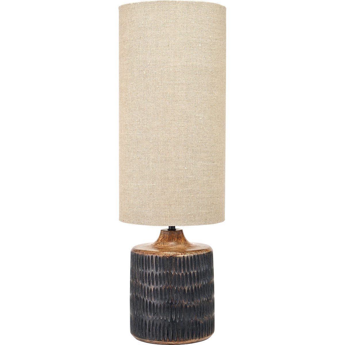 Alarich Black Wash Wooden Table Lamp black, ÉDITÉ