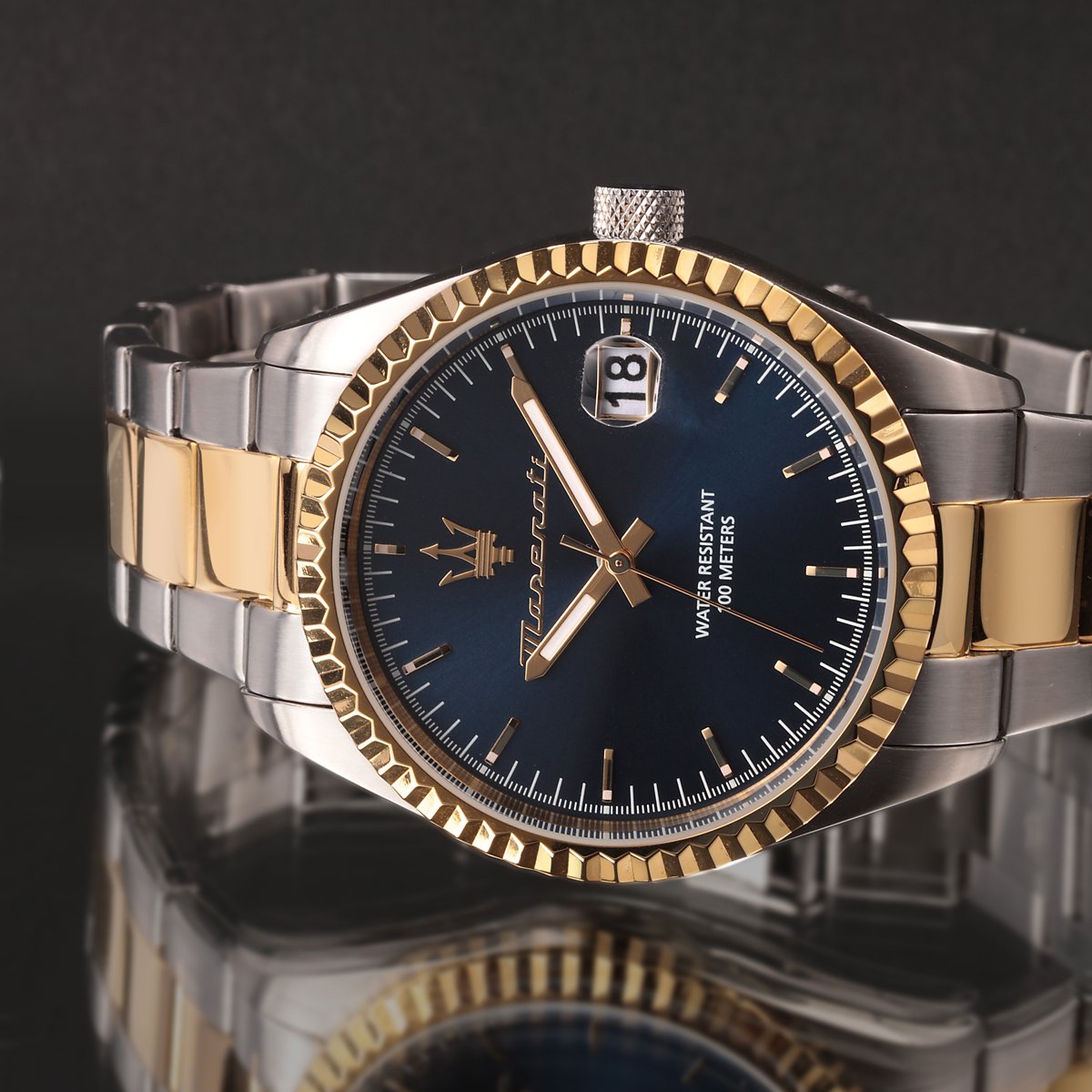 Montre Analogique  COMPETIZIONE argenté bleu argenté, MASERATI