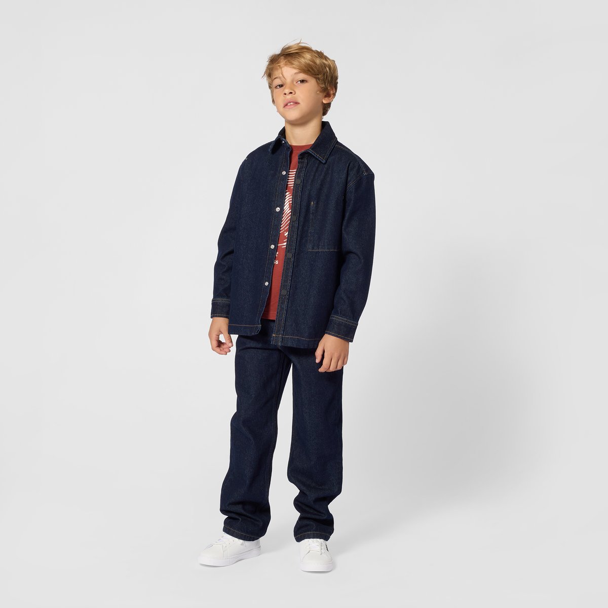 Pantalon en denim denim brut, BOSS KIDSWEAR