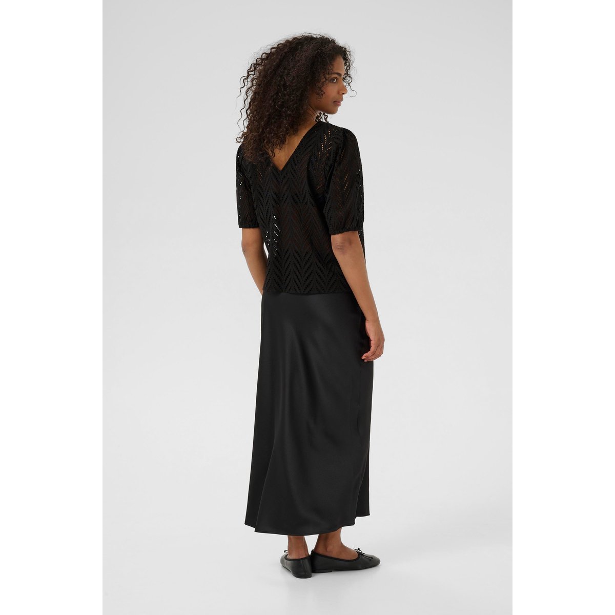 Blouse à manches courtes noir black, KAFFE