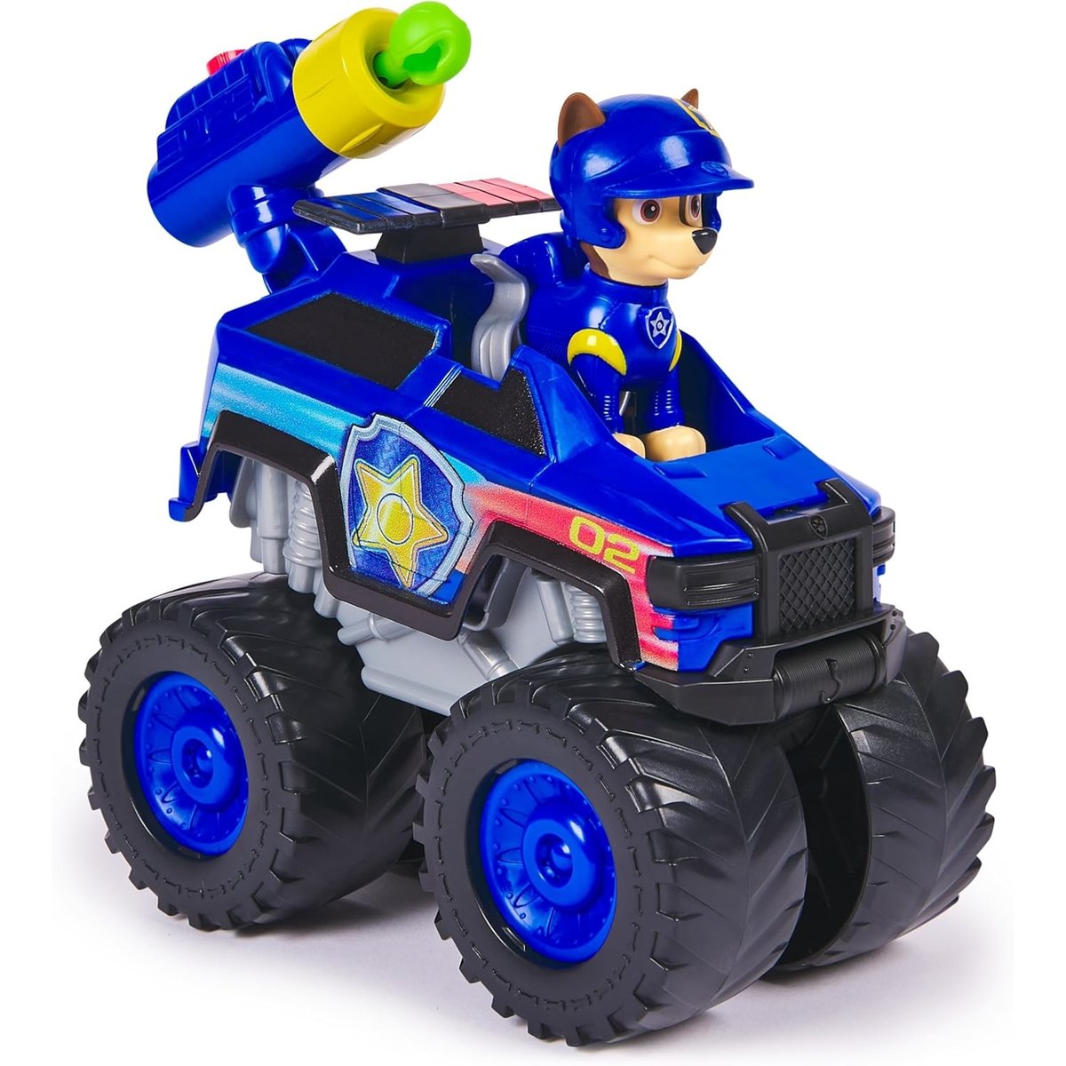 Paw Patrol - Pat Patrouille - Véhicule + figurine Chase Rescue Wheels bleu, SPIN MASTER